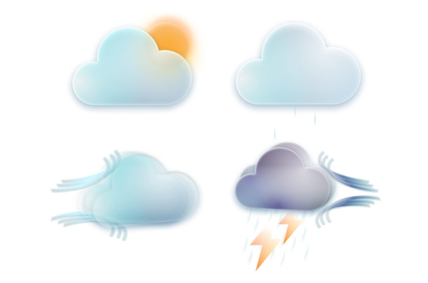 With a total of 23 specially designed variants, each of the icons designed in Figma, represents a weather condition that could be experienced in Singapore.

This set of icons are shown as the face of the app, and compliments the entire user experience.
